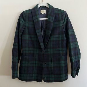 Sezane plaid wool blazer